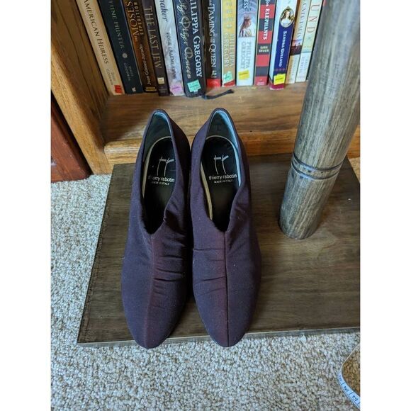 THIERRY rabotin plum fabric pumps sz 38 euc - Picture 1 of 6